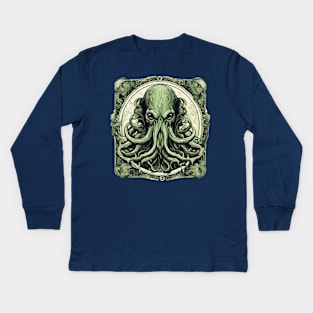 Vintage Cthulhu Kids Long Sleeve T-Shirt